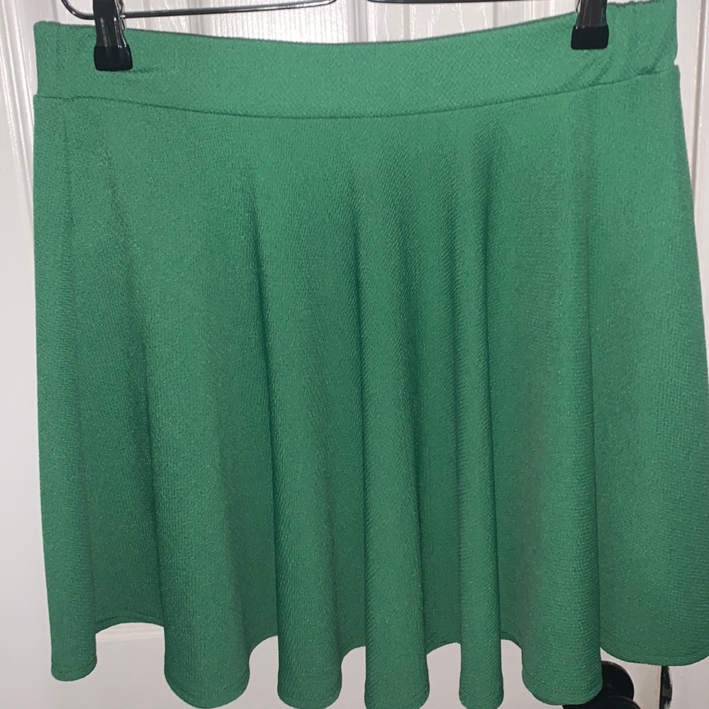 Green skater skirt